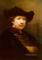 Porträt des Künstlers in einer Wohnung Cap Rembrandt